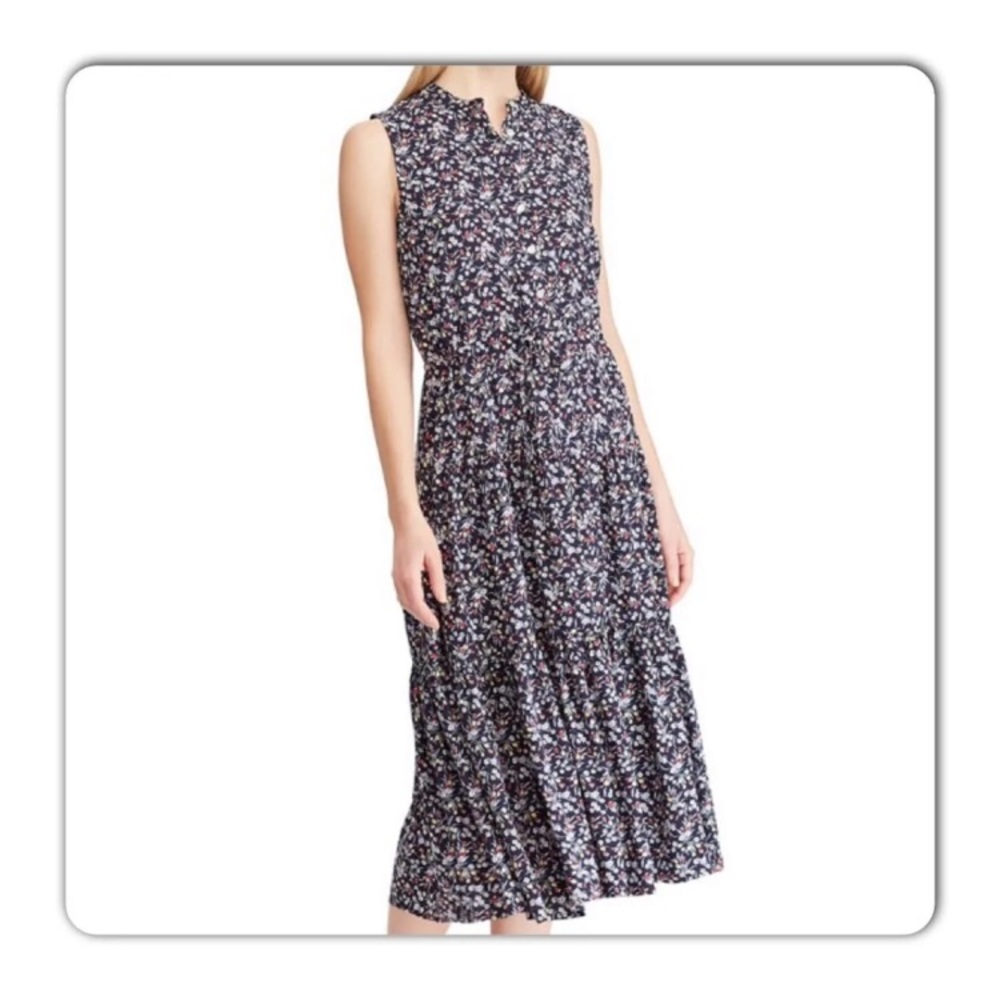 Chaps Floral Midi Dress 8/10